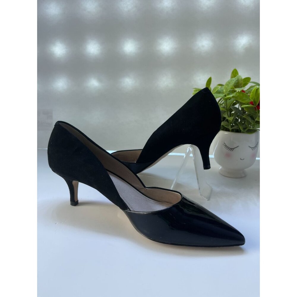 Louise et cie, women'S Black Leather pump Stilettos In size 7 - Picture 9 of 11